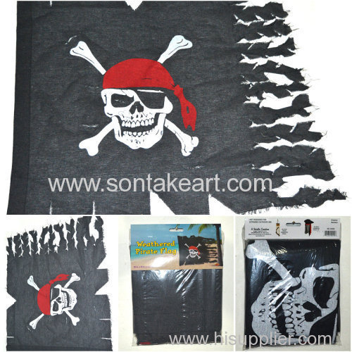 74X95CM WEATHERED PIRATE FLAG