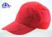 Custom Red 100% Polyester Sports Baseball Caps With Laser Hole Logo On Front