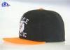 Flat Embroidery Logo Snapback Baseball Hats and Caps with 15% Wool 85% Acrylic
