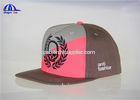 Breathable 6 Panel Cotton Snapback Hats / Custom Made Baseball Style Caps
