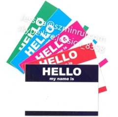 Self Destructive Eggshell Stickers Name Tags Out Door Use Sun-Proof Ink Printed Hello My Name Is Egg Shell Sticker