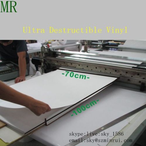Minrui Wholesale Nice Price Adhesive Destructible Vinyl Rolls Strong sive UDV Label Paper
