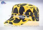 Colorful 100% Cotton Woven Military Baseball Caps With Allover Printing Logo