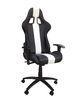 Black And White Adjustable Racing Seat Office Chair With Metal Frame