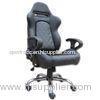 Mult - function Gray + Black Leather Executive Office Chair Lounge With Metal Frame