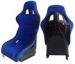 Fabric + Blk Fiber Glass Bucket Racing Seats With Belt Harness Holes