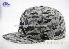 100% Cotton Woven Camo Fitted Baseball Caps With 3D Embroidery Logo