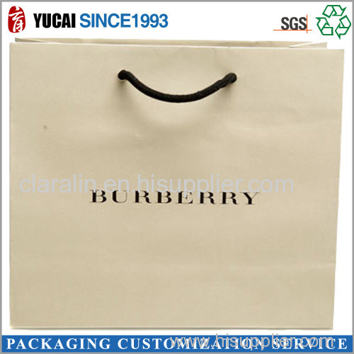 2015 White Customized Shopping Paper Bag