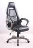 Black PU Porsche Racing Office Chair with Painting Armrest Executive Leather Office Chair