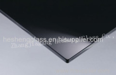 10MM black tempered glass as modern dining table top glass