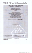 VDE certificate