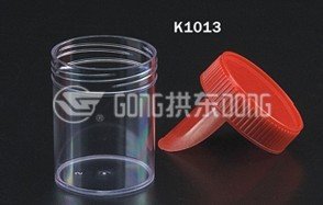 Stool Container 60ml red cup with stick