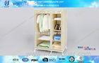 Portable Closet Wardrobe Storage Racks / Sliding Wardrobe Clothes Rack with Wheels