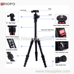 TRIOPO digital tripod kit aluminium alloy tripod travel tripod and Marco tripod