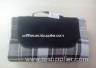 Handbag style Acrylic Outdoor checkered picnic blanket for self driving travel