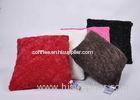 Rumpled fake fur decorative cushions and pillows with woven cover and 400g filling