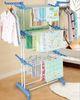 Steel compound tube metal clothes rack foldable drying coat drying rack tree stand