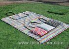 Rainbow color printed Waterproof Outdoor Cotton lined picnic blanket for Picnic Camping