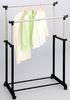 Commercial Rolling Double Pole Clothes Rack / Dual Antique Household Laundry Airer Stand