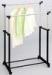 Commercial Rolling Double Pole Clothes Rack / Dual Antique Household Laundry Airer Stand