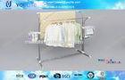 Household Dual Rod Coat and Garment Laundry Rack / Modern Clothing Hanger Stand