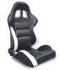 Black and white Sport Racing Seats with harness / classic sports car seats