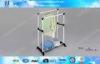 Powder Coated Double Rail Garment Rack Portable Adjustable Rolling Clothing Hanger Stand