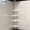 Simple DIY Adjustable Pole Bathroom Corner Shelf Home Furniture with Powder Coated Tube