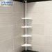 Simple DIY Adjustable Pole Bathroom Corner Shelf Home Furniture with Powder Coated Tube