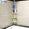 360 Degree Roating Plastic Trays Adjustable DIY Corner Shelf for Shower Racks