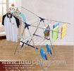 Space Saving Metal Pipe Clothes Rack / Cloth Drying Portable Clothing Rack with Shoe Sock