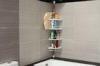 Bathroom Storage Furniture Shower Corner Shelf with 304 Stainless Steel Tube