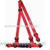 Buckle Style Red Racing Safety Belts With Bolts / 3 Point Retractable Seat Belts