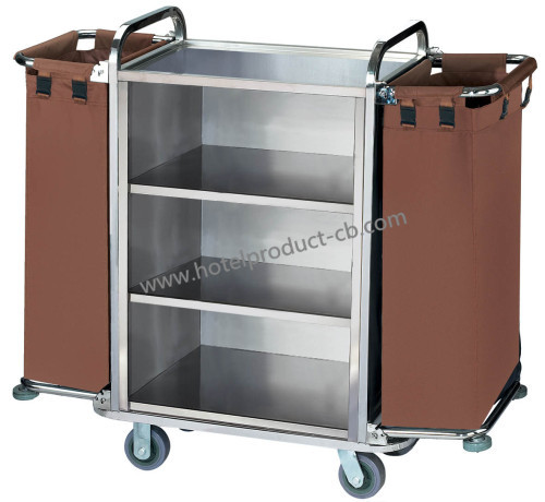 3 tier stainless steel houskeeping cart
