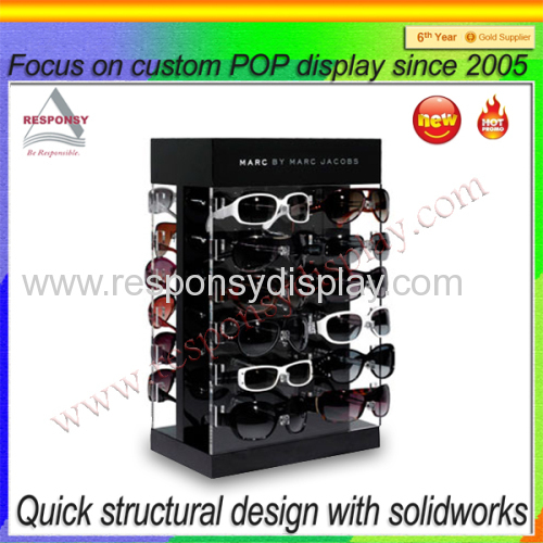 High up end sunglasses eyewear display showcase & flooring display rack