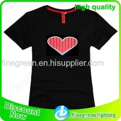 hot selling el panel t shirt