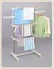 Mobile Three Layers Free Standing Hand Towel Rack / Bedroom Adjustable Clothes Rack