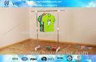 Portable Mobile Bedroom Single Rod Clothes Hanger Rack / Steel Pipe Garment Clothing Rack