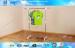 Portable Mobile Bedroom Single Rod Clothes Hanger Rack / Steel Pipe Garment Clothing Rack