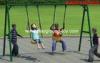 a Frame Swing Set Steel Post Children Swing Playground Equipment For Amusement Park