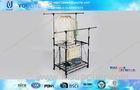 Telescopic Double Pole Heavy Duty Clothing Rack / Folding Laundry Dryer with Sock Rack