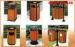 Steel Or Solid Outdoor Trash Cans Wood Dustbins For Park With Ashtray