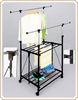 Foldable Double Layer DIY Collapsible Clothes Drying Rack with Stainless Steel Pipe