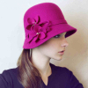 New European style cloche church hats wholesale wool felt hats for lady