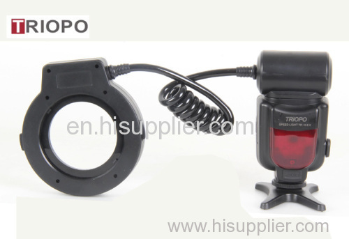 TRIOPO Marco LED Ring flash light speedlite For canon or Nikon dslr camera with TTL