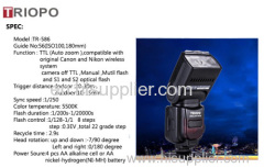 TRIOPO dslr camera speedlite studio flash light manufacture TTL flashgun with slave flash for Nikon and Canon