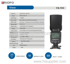 TRIOPO camera flash light speedlite manual flash gun with universal for NIkon and Canon