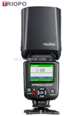 TRIOPO color display speedlite camera flash light flash gun with TTL master and slave wireless function
