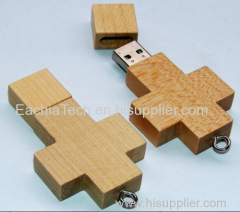 Wood Cross Pen Drive