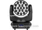 Zoom 19pcs * 15W Led Moving Head Wash Concert / Wedding Stage Light Red Green Blue